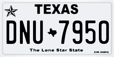 TX license plate DNU7950