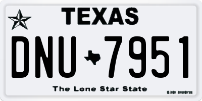 TX license plate DNU7951