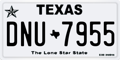 TX license plate DNU7955