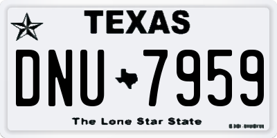 TX license plate DNU7959