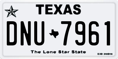 TX license plate DNU7961