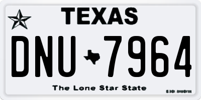 TX license plate DNU7964