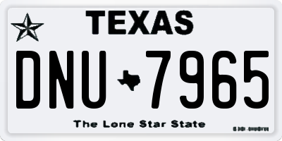 TX license plate DNU7965