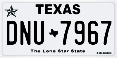 TX license plate DNU7967