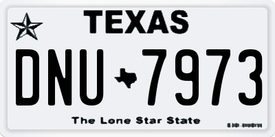 TX license plate DNU7973