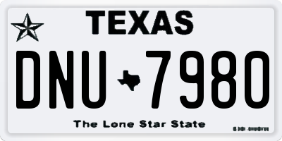 TX license plate DNU7980