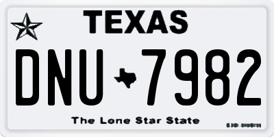 TX license plate DNU7982
