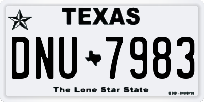 TX license plate DNU7983