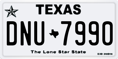 TX license plate DNU7990