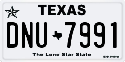 TX license plate DNU7991