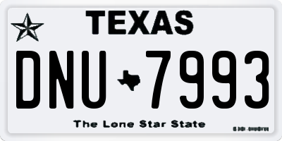 TX license plate DNU7993