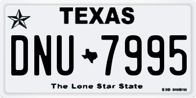 TX license plate DNU7995