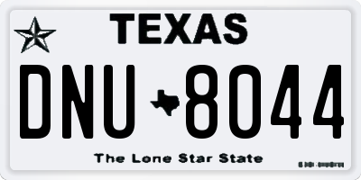 TX license plate DNU8044