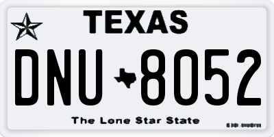 TX license plate DNU8052