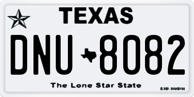 TX license plate DNU8082