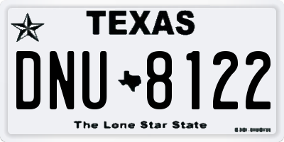 TX license plate DNU8122