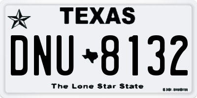 TX license plate DNU8132