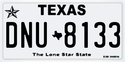 TX license plate DNU8133