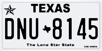 TX license plate DNU8145