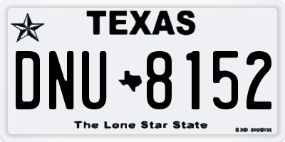 TX license plate DNU8152