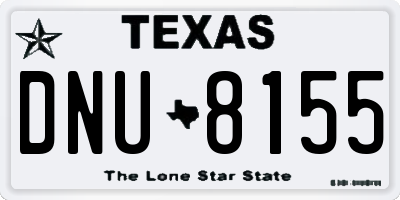 TX license plate DNU8155