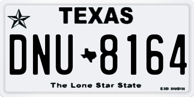 TX license plate DNU8164