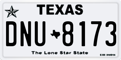 TX license plate DNU8173