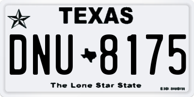 TX license plate DNU8175