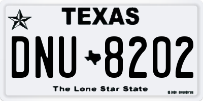 TX license plate DNU8202