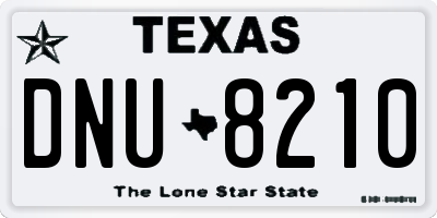 TX license plate DNU8210