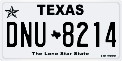 TX license plate DNU8214