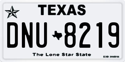TX license plate DNU8219