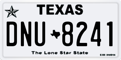 TX license plate DNU8241