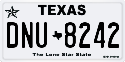 TX license plate DNU8242