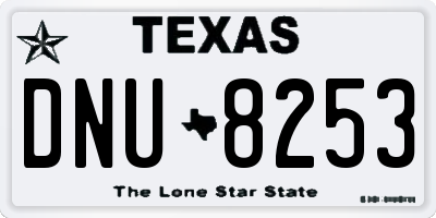 TX license plate DNU8253