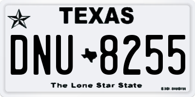 TX license plate DNU8255