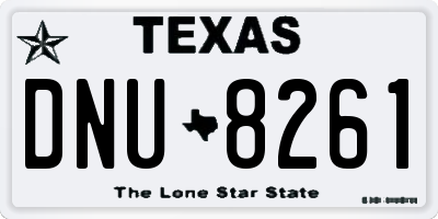 TX license plate DNU8261