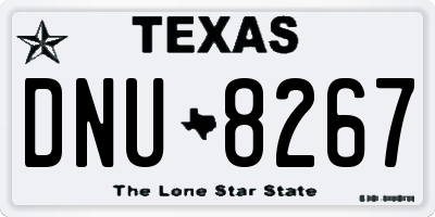 TX license plate DNU8267