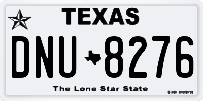 TX license plate DNU8276