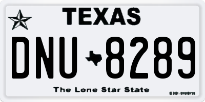 TX license plate DNU8289