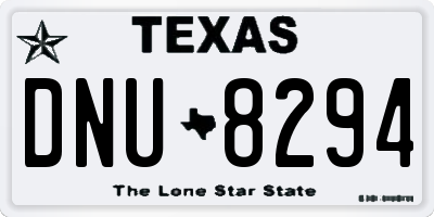 TX license plate DNU8294