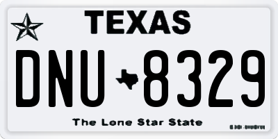 TX license plate DNU8329