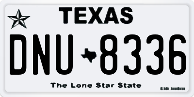 TX license plate DNU8336