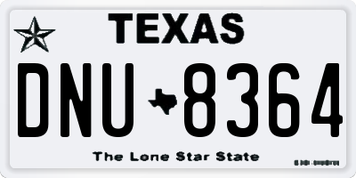 TX license plate DNU8364