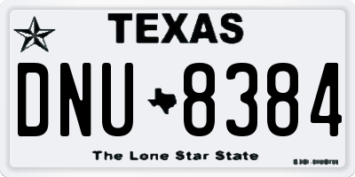 TX license plate DNU8384