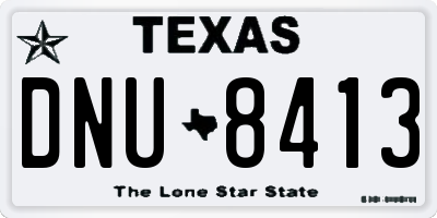 TX license plate DNU8413