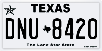 TX license plate DNU8420