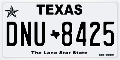 TX license plate DNU8425