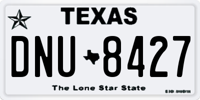 TX license plate DNU8427