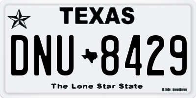 TX license plate DNU8429